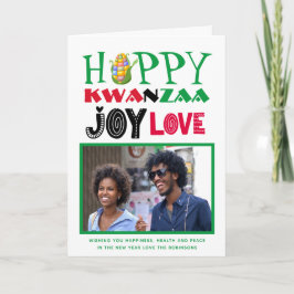 Cartão De Festividades Feliz Kwanzaa PHOTO Greeting Card Modern Fun