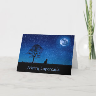 Cartão De Festividades Feliz Lupercalia (lobo)