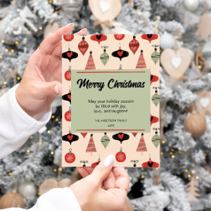 Cartão De Festividades Feliz Meio século de Natal Moderno