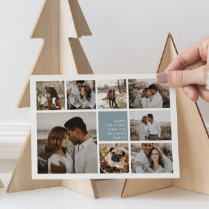 Cartão De Festividades Feliz moderna   Colagem de Fotos de Natal