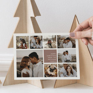 Cartão De Festividades Feliz moderna Colagem de Fotos de Natal