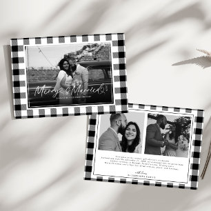 Cartão De Festividades Feliz moderna e Natal casado de Xadrez nova