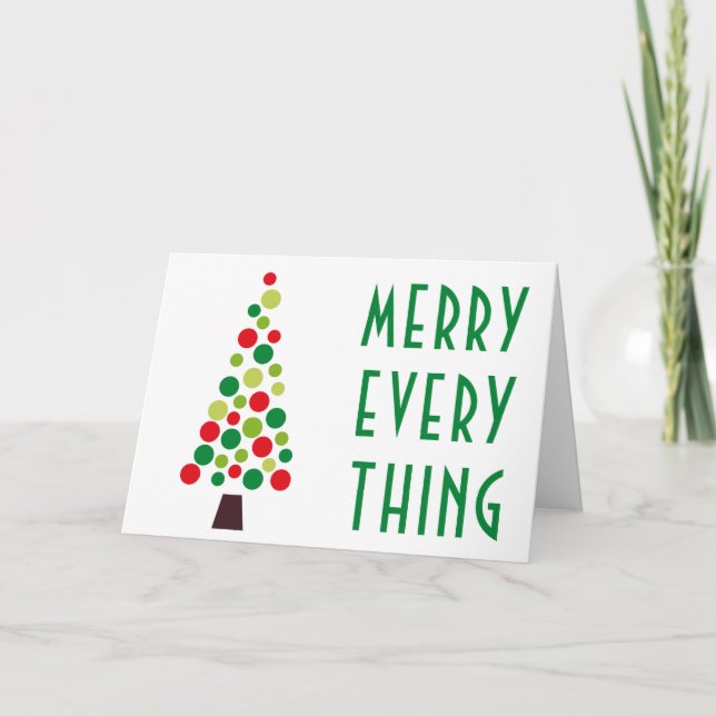 Cartão De Festividades Feliz moderna Tudo Natal de Natal (Frente)