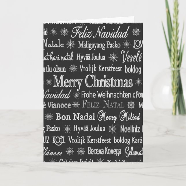 Cartão De Festividades Feliz Mundo de Natal (Frente)