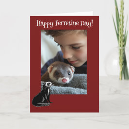 Cartão De Festividades Feliz Namorados Ferretine do Dia Ferret