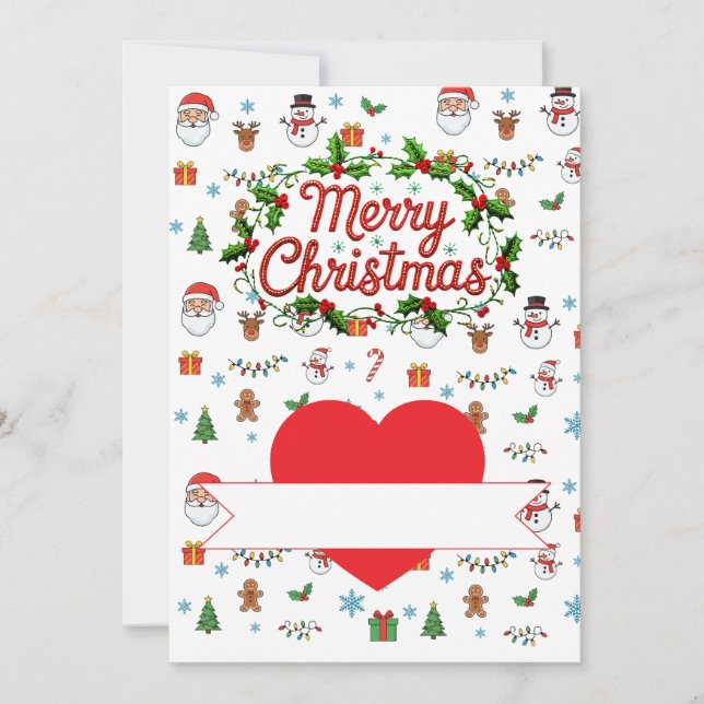Cartão De Festividades Feliz Natal (Frente)