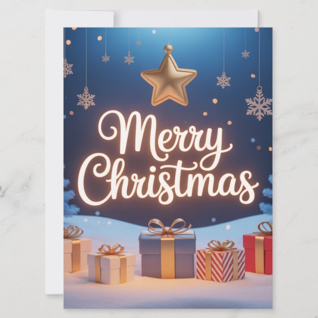 Cartão De Festividades Feliz Natal (Frente)