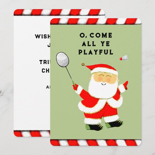 Cartão De Festividades Feliz Natal (Frente/Verso)