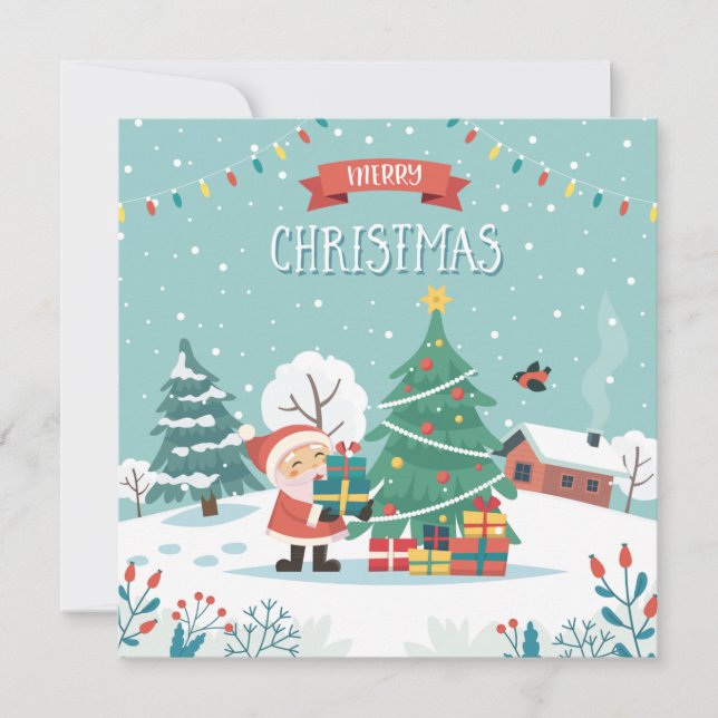 Cartão De Festividades Feliz Natal (Frente)