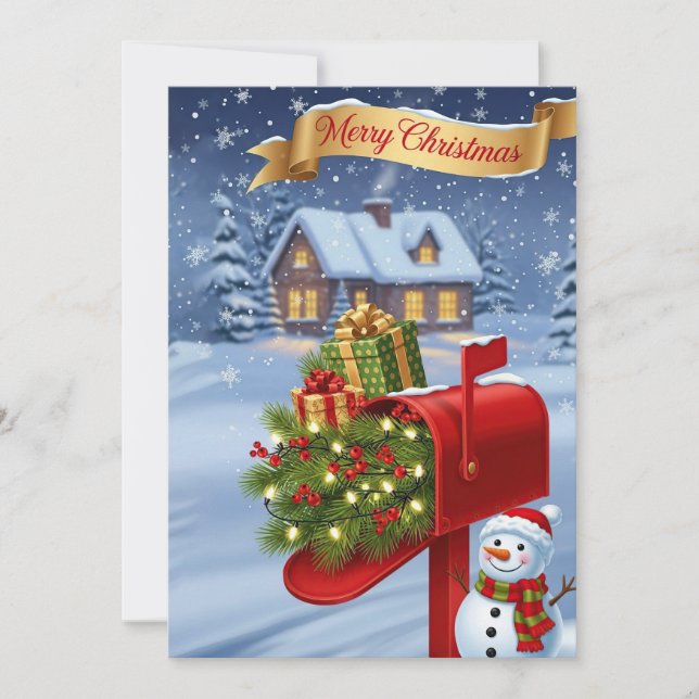 Cartão De Festividades Feliz Natal  (Frente)