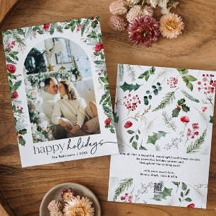 Cartão De Festividades Feliz Natal 1 Arca Botânica Moderna Fotográfica