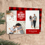 Cartão De Festividades Feliz Natal 3 Foto Colagem<br><div class="desc">Cartões com fotos de feriado personalizados com barato simples para personalização. Este moderno design rústico tem um layout de colagem de fotos com espaço para 3 fotos da família e texto em blocos de cores coordenadores - edite as cores para combinar fotos. Personalize-o com suas fotos e adicione seu nome...</div>