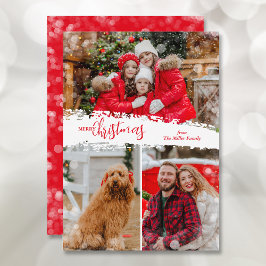 Cartão De Festividades Feliz Natal 3 Foto Colagem