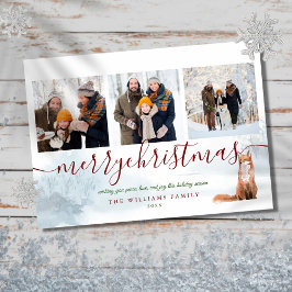 Cartão De Festividades Feliz Natal 3 Foto Colagem Fotográfica Fox de inve