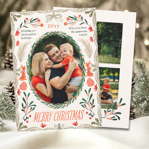 Cartão De Festividades Feliz Natal 3 Foto Coquette Botânica Floral