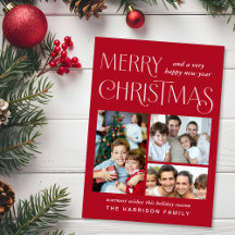 Feliz Natal 3 Foto Vermelho