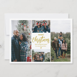 Cartão De Festividades Feliz Natal|4 Fotos| Branco