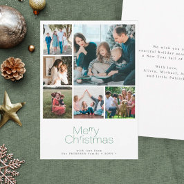Cartão De Festividades Feliz Natal 6 foto colagem moderna