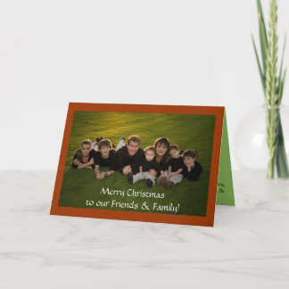 Cartão De Festividades Feliz Natal a nossos amigos & família