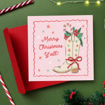 Feliz Natal a Todos Cowboy Boot