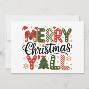 Cartão De Festividades Feliz Natal a todos Festivo de Férias do Sul