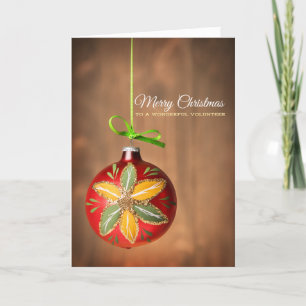 Cartão De Festividades Feliz Natal a um Voluntário Maravilhoso