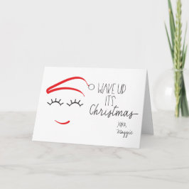 Cartão De Festividades Feliz Natal, "Acordar É Natal" Lashes