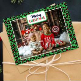 Cartão De Festividades Feliz Natal (adicione sua própria foto) Impressão