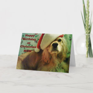 CARTÃO DE FESTIVIDADES FELIZ "NATAL ANIVERSÁRIO" PARA MINHA MÃE