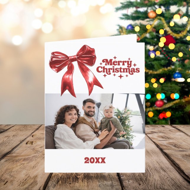 Cartão De Festividades Feliz Natal, arco vermelho, ano de revisão (Criador carregado)