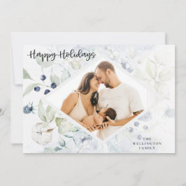 Cartão De Festividades Feliz Natal Ártico Foto Botânica de inverno