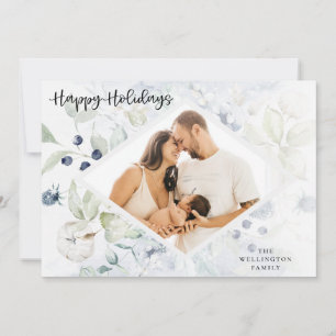 Cartão De Festividades Feliz Natal Ártico Foto Botânica de inverno