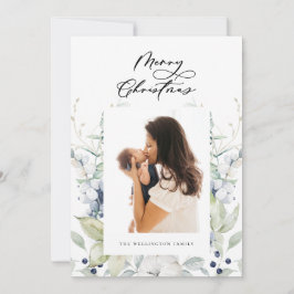 Cartão De Festividades Feliz Natal Ártico Foto Botânica de inverno