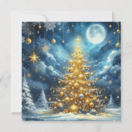 Cartão De Festividades Feliz Natal & Árvore de Natal Personalizada