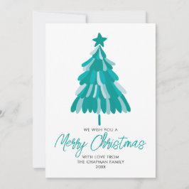 Cartão De Festividades Feliz Natal árvore moderna
