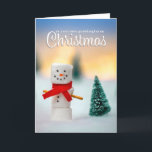 Cartão De Festividades Feliz Natal Avó Marshmallow Snowman<br><div class="desc">Este bonitinho bonitinho com braços de pretzel e um pequeno cachecol vermelho lá fora num dia de inverno é uma maneira fofa de desejar a sua neta um Feliz Natal.</div>