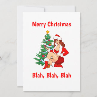 Cartão De Festividades Feliz Natal Blá, Blá, Blá - Natal Divertido