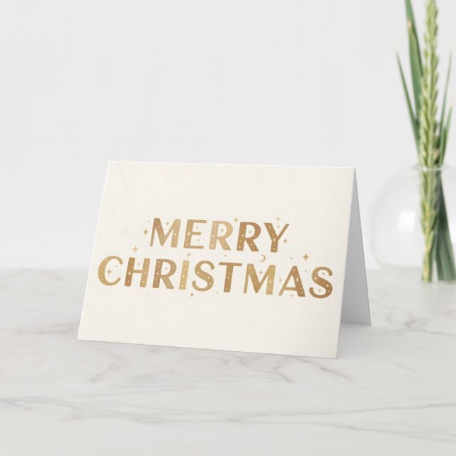 Cartão De Festividades Feliz Natal Boho Celestial (Frente)