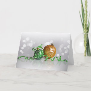 Cartão De Festividades Feliz Natal,bolas de Natal
