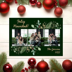 Cartão De Festividades Feliz Natal Botânica Moderna Foto Feliz Navidad