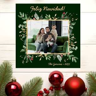 Cartão De Festividades Feliz Natal Botânica Moderna Foto Feliz Navidad