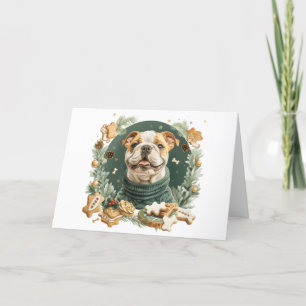 Cartão De Festividades Feliz Natal - Bulldog