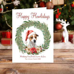 Cartão De Festividades Feliz Natal Cachorrinho Bonito Jack Russel