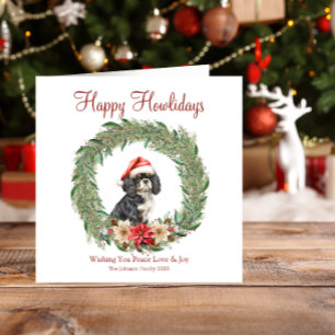 Cartão De Festividades Feliz Natal Cachorrinho Fofo de Raça Cocker Spanie