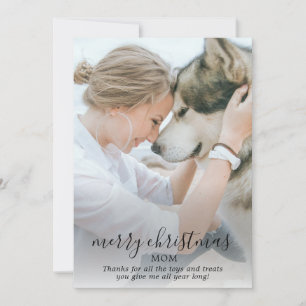 Cartão De Festividades Feliz Natal Cachorro E Mãe Foto Do Cachorro