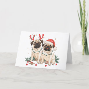 Cartão De Festividades Feliz Natal Cachorros