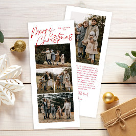 Cartão De Festividades Feliz Natal Caligrafia Cinco Foto Slim