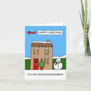 Cartão De Festividades Feliz Natal Casa Festiva Netos