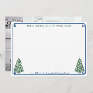 Cartão De Festividades Feliz Natal Chinoiserie Foto Chic Em Inverso