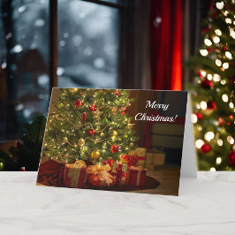 Cartão De Festividades Feliz Natal Classic Design Personalize Nomes